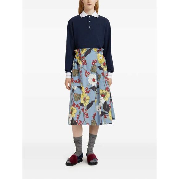 Marni Women Floral A-Line Midi Skirt - Picture 2 of 5